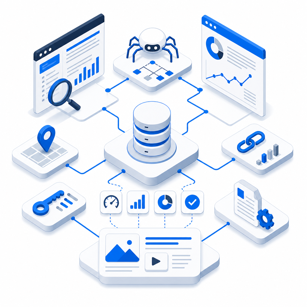seo guy data illustration