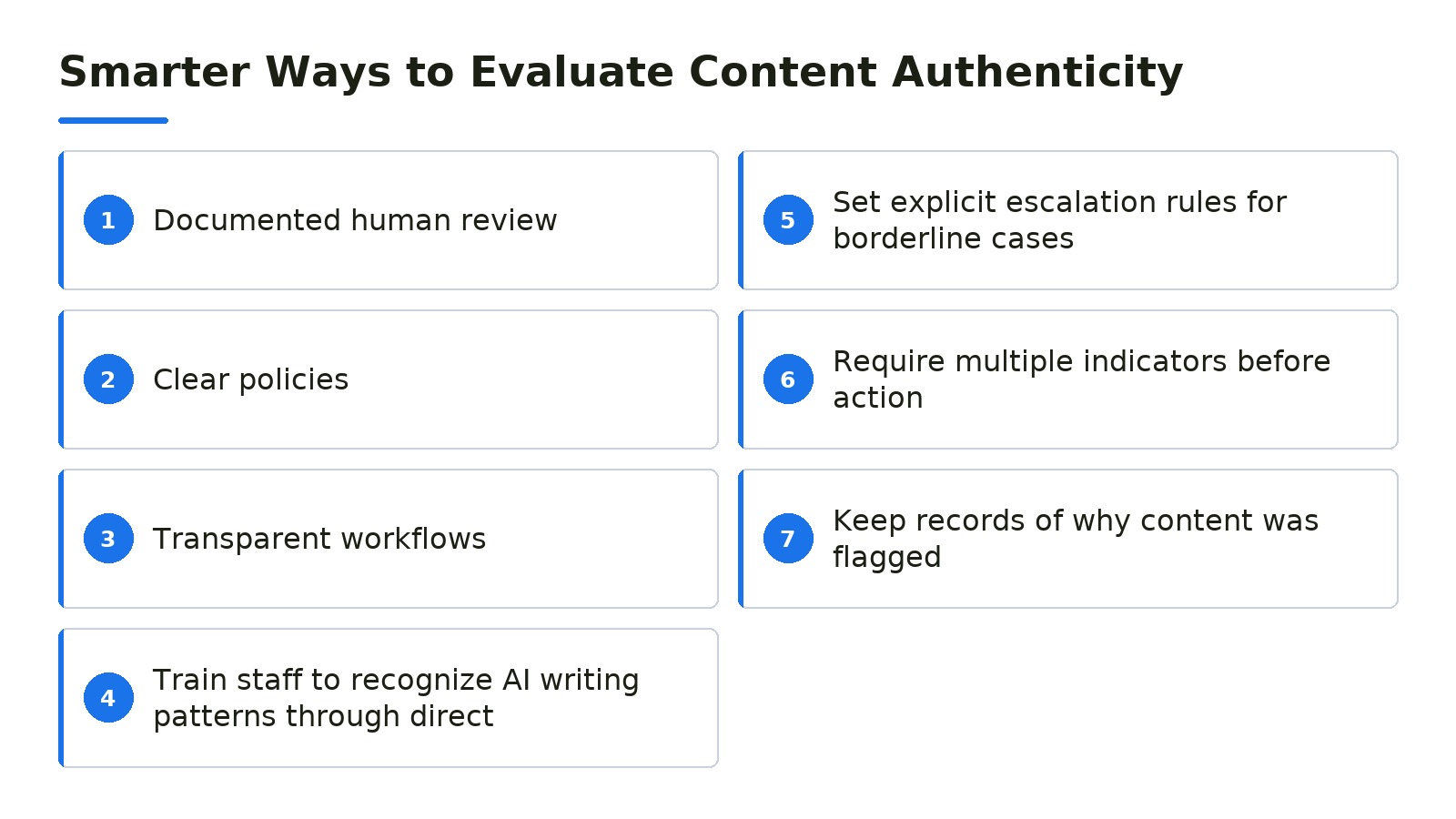 AI Detectors: What Small Business Owners Need to Know Before Trusting Results 1 content authenticity evaluation checklist